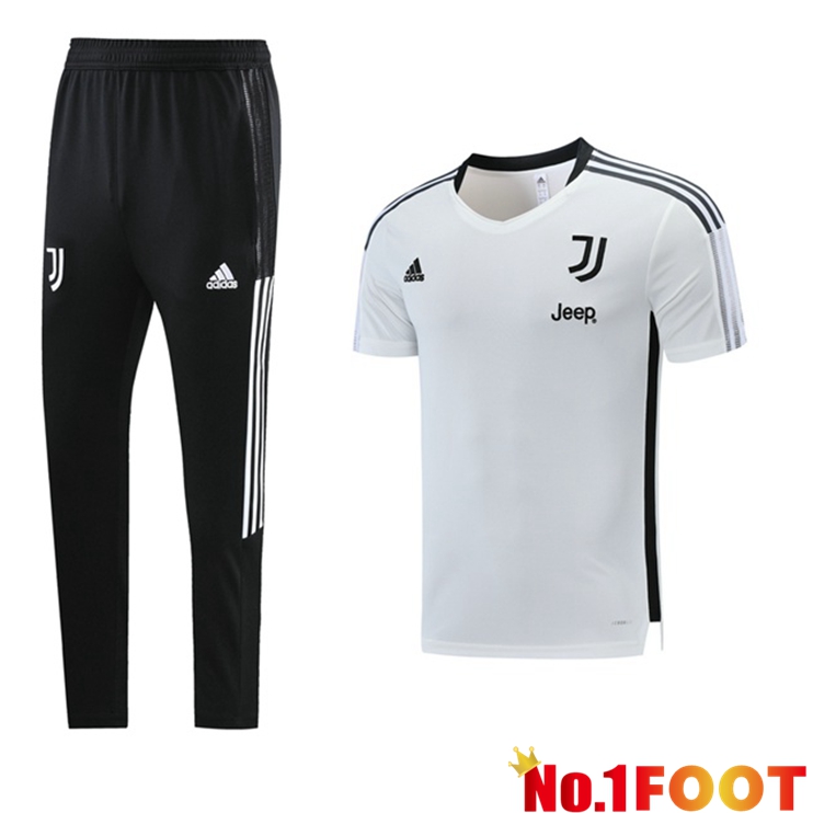 Juventus Training T Shirt + Pants White 2021/2022