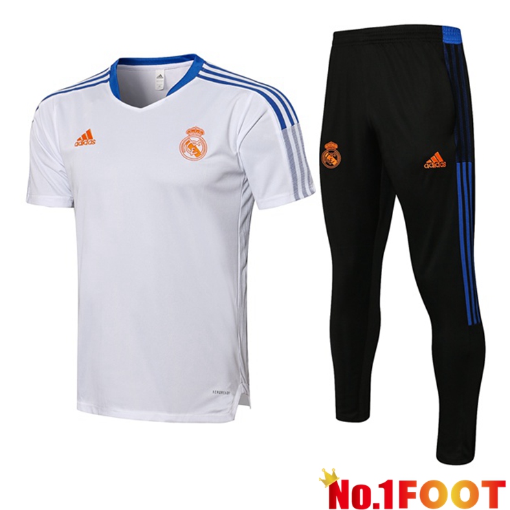 Real Madrid Training T Shirt + Pants White 2021/2022