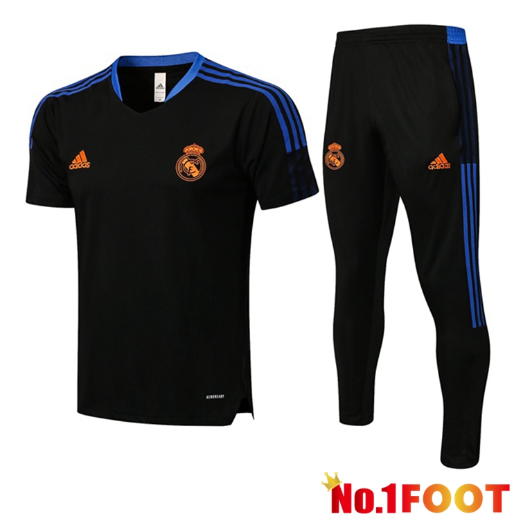 Real Madrid Training T Shirt + Pants Black 2021/2022