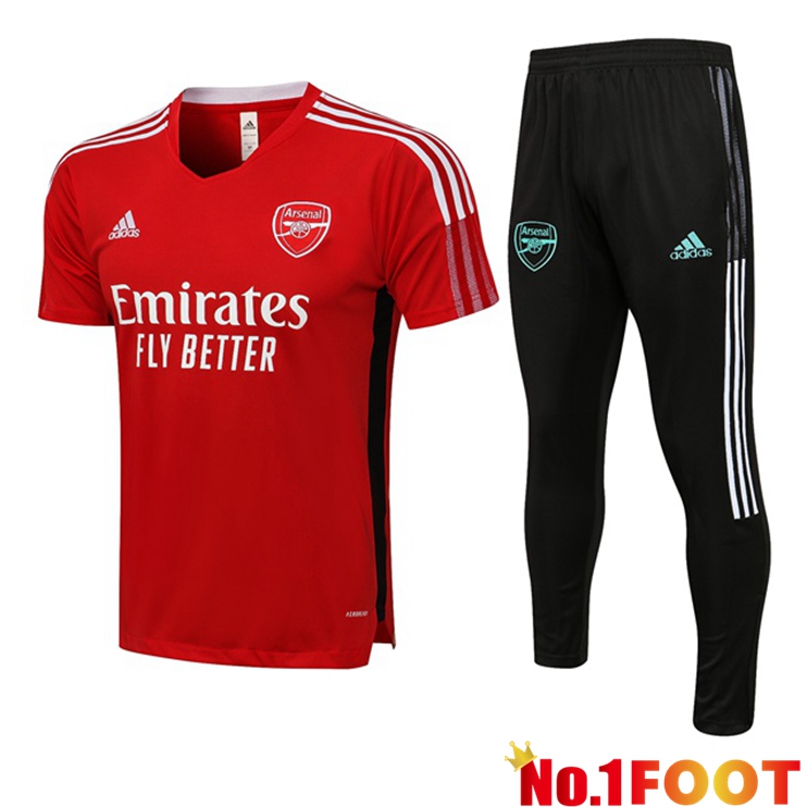 Arsenal Training T Shirt + Pants Red 2021/2022