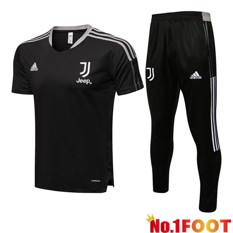 Juventus Training T Shirt + Pants Black 2021/2022