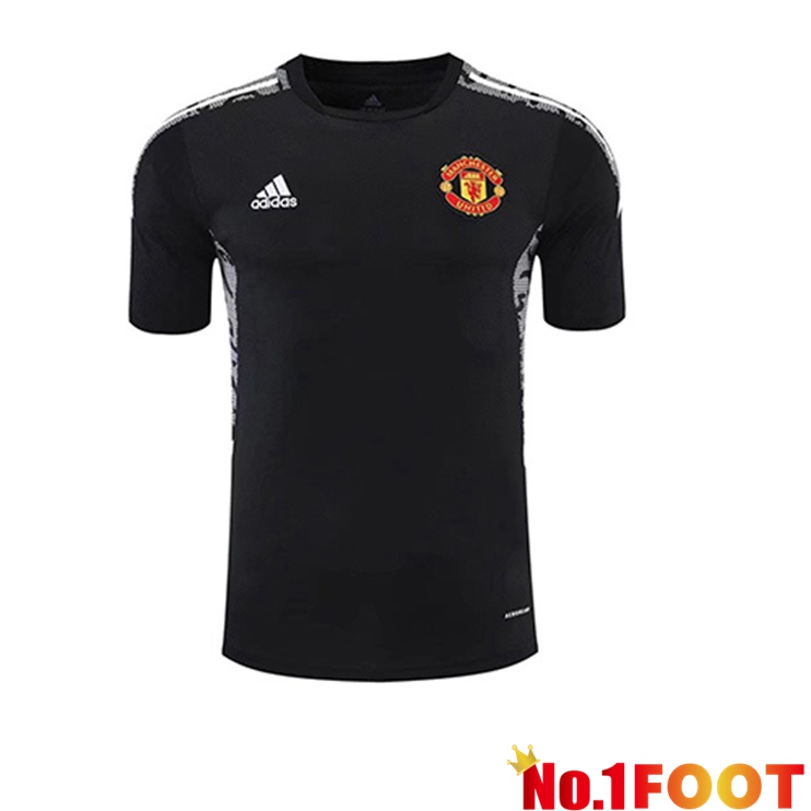 Manchester United Training T Shirt Black 2021/2022