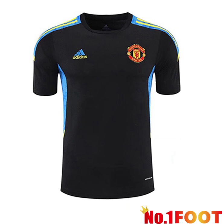 Manchester United Training T Shirt Black 2021/2022