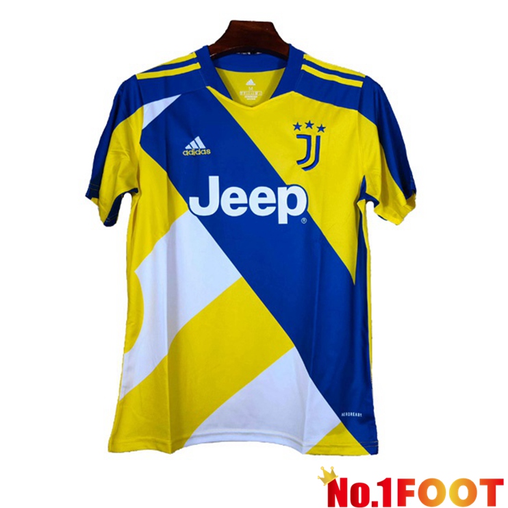 Juventus Training T Shirt Yellow Blue 2021/2022