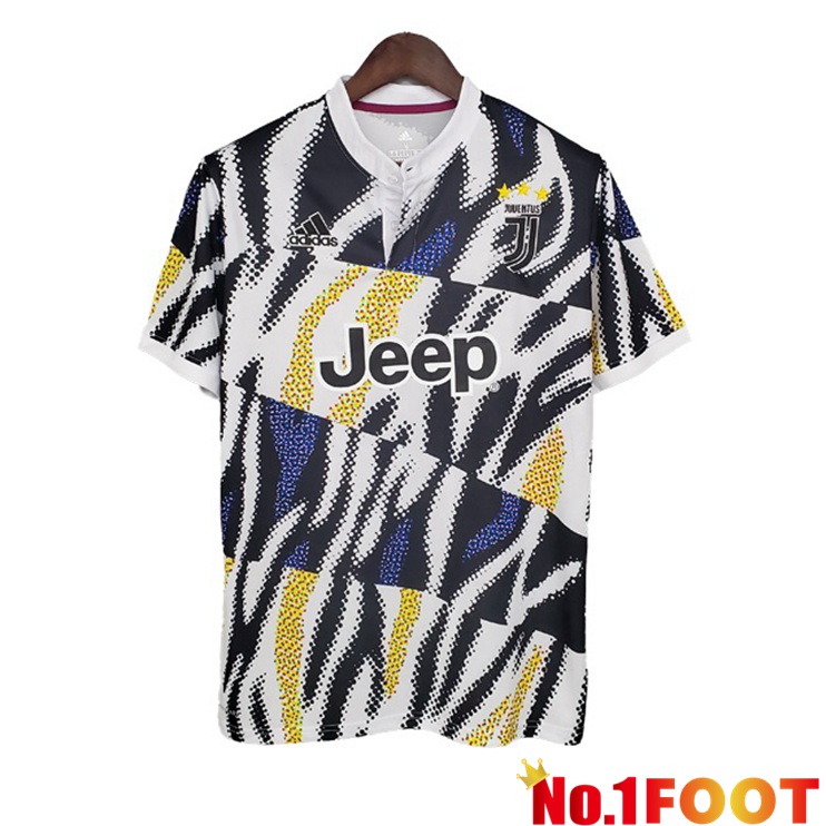 Juventus Training T Shirt White Yellow 2021/2022