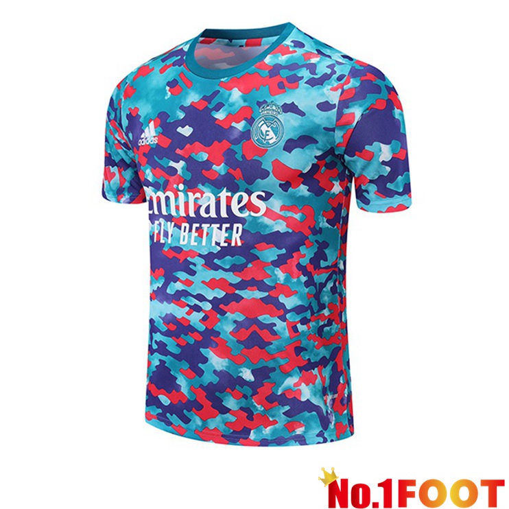 Real Madrid Training T Shirt Blue 2021/2022