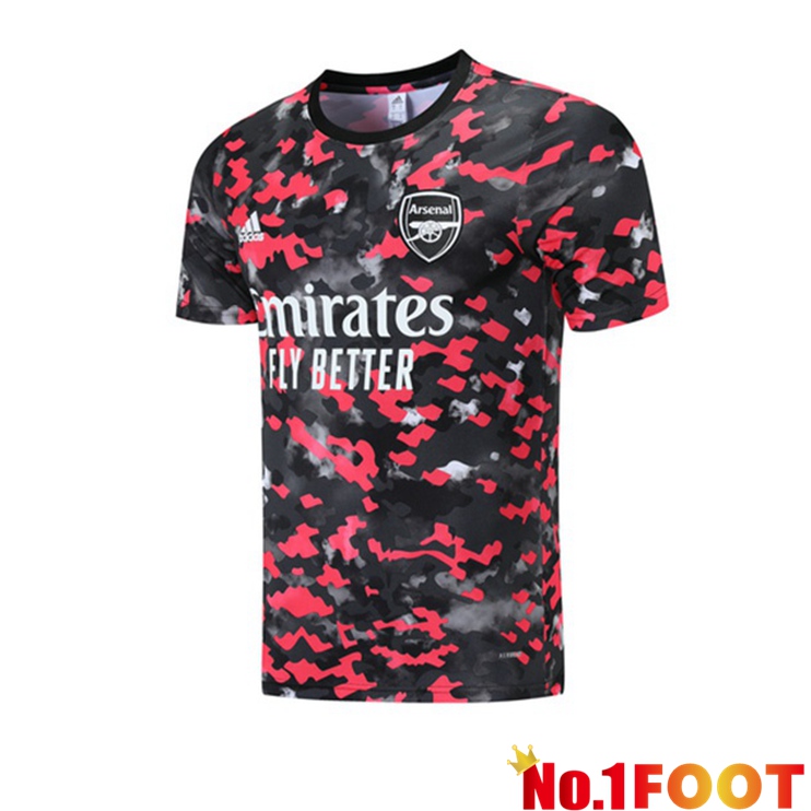 Arsenal Training T Shirt Red Black 2021/2022