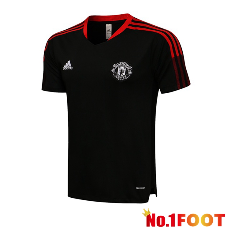 Manchester United Training T Shirt Black 2021/2022