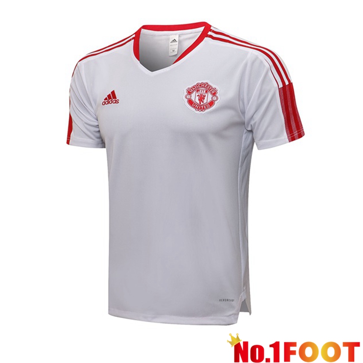 Manchester United Training T Shirt White 2021/2022