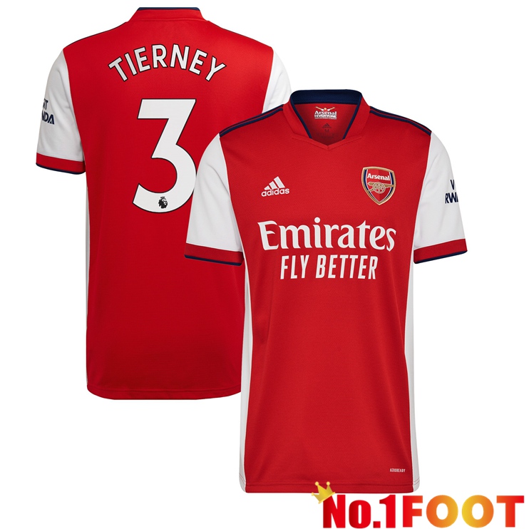 FC Arsenal (KIERAN TIERNEY 3) Home Jersey Red/White 2021/2022