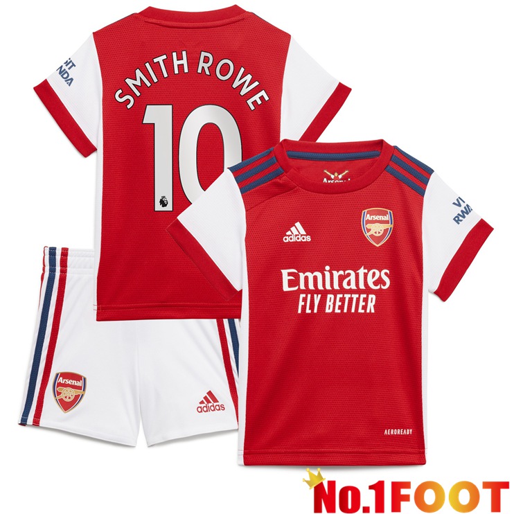 FC Arsenal (SMITH ROWE 10) Kids Home Jersey Red/White 2021/2022