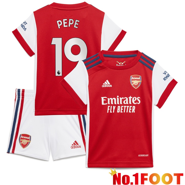 FC Arsenal (PEPE 19) Kids Home Jersey Red/White 2021/2022