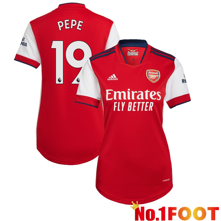 FC Arsenal (PEPE 19) Womens Home Jersey Red/White 2021/2022