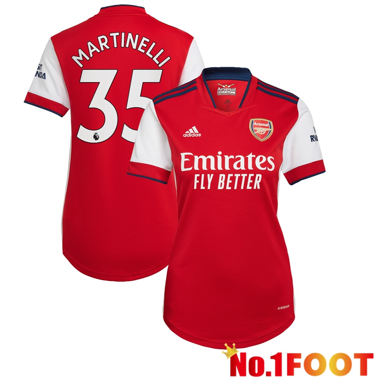 FC Arsenal (MARTINELLI 35) Womens Home Jersey Red/White 2021/2022