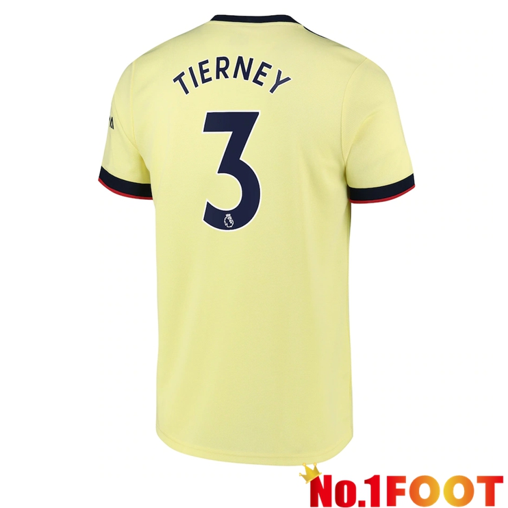 FC Arsenal (KIERAN TIERNEY 3) Away Jersey Yellow 2021/2022