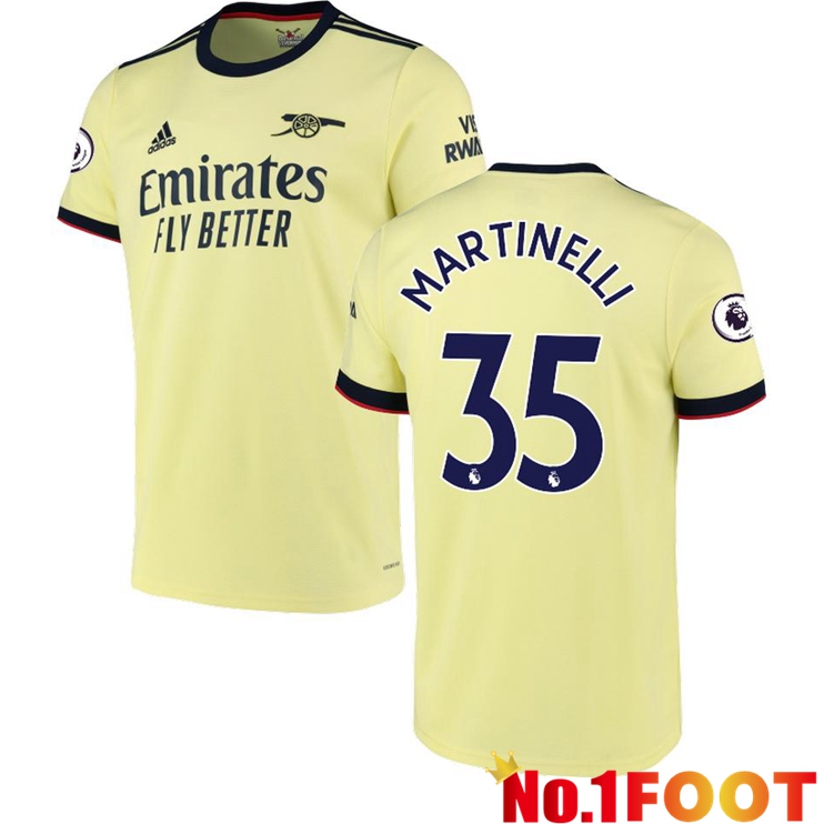 FC Arsenal (MARTINELLI 35) Away Jersey Yellow 2021/2022