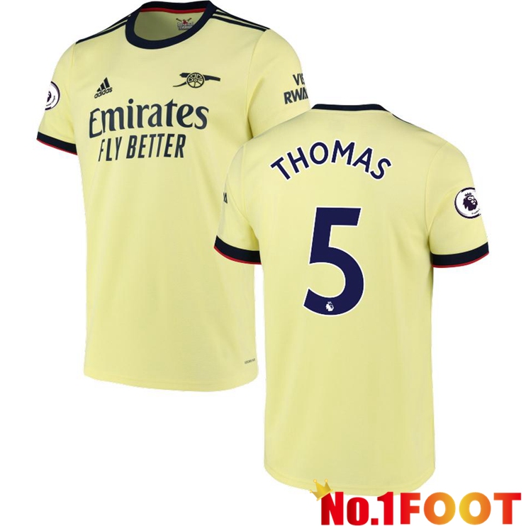 FC Arsenal (THOMAS PARTEY 5) Away Jersey Yellow 2021/2022