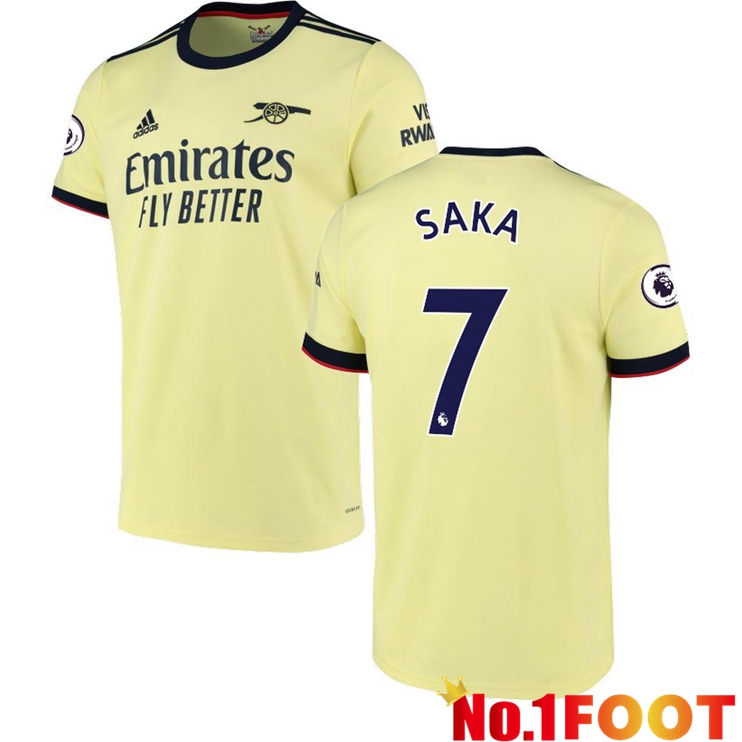 FC Arsenal (SAKA 7) Away Jersey Yellow 2021/2022