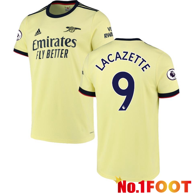 FC Arsenal (LACAZETTE 9) Away Jersey Yellow 2021/2022