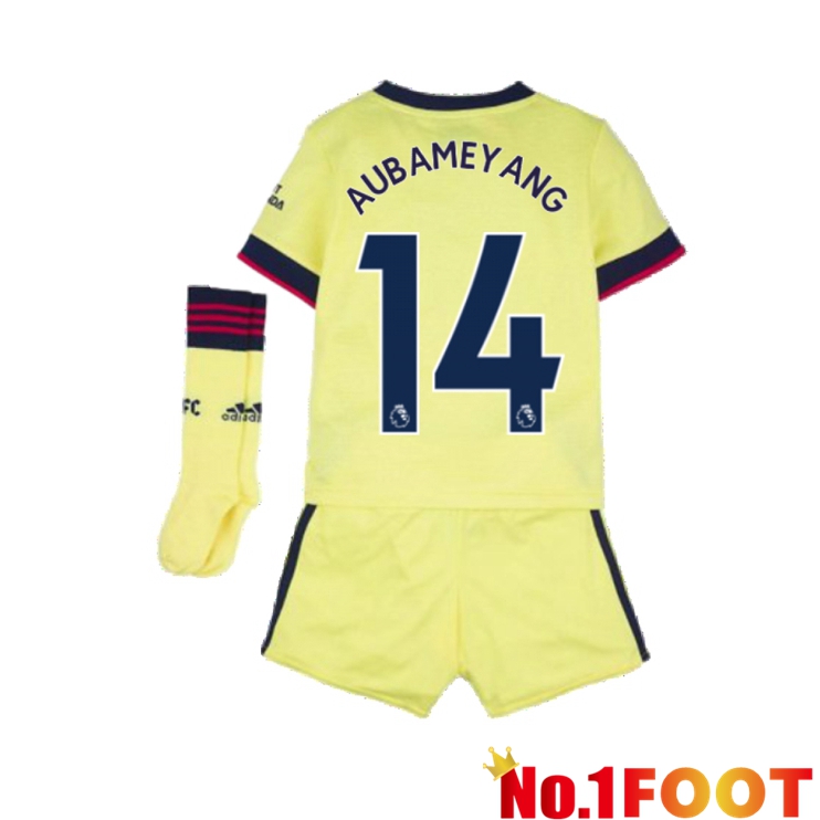 FC Arsenal (AUBAMEYANG 14) Kids Away Jersey Yellow 2021/2022