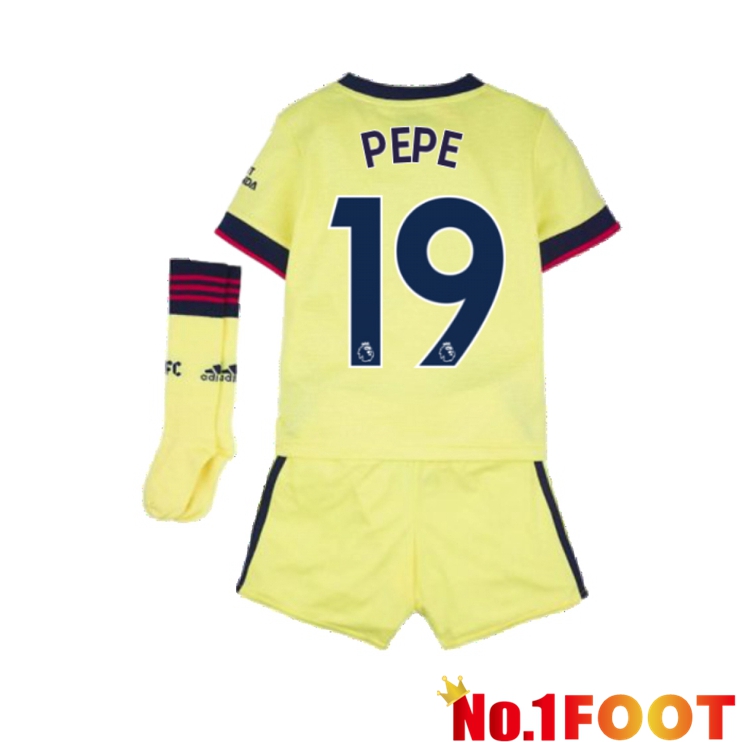 FC Arsenal (PEPE 19) Kids Away Jersey Yellow 2021/2022