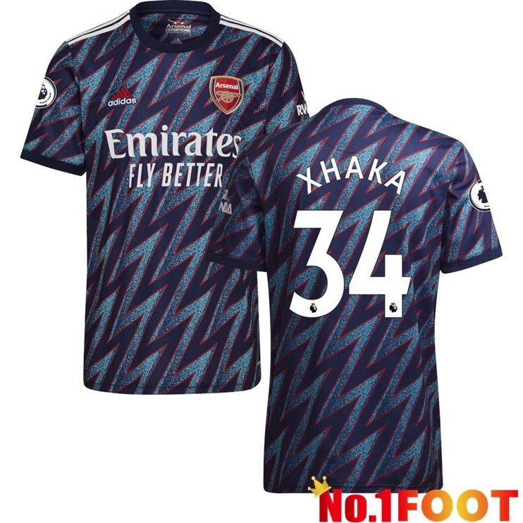 FC Arsenal (XHAKA 34) Third Jersey Blue 2021/2022