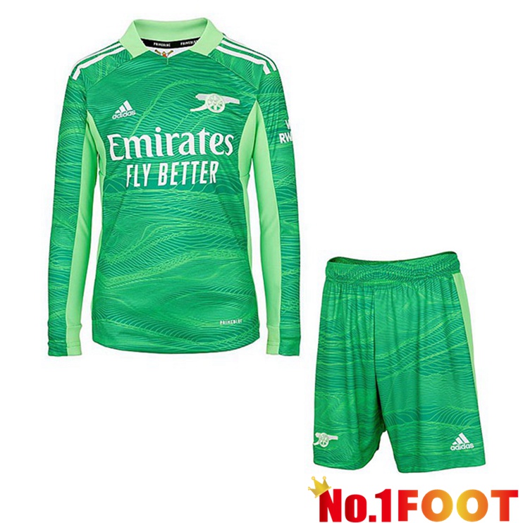 Arsenal Goalkeeper Jersey Long sleeve Kids Green 2021/22