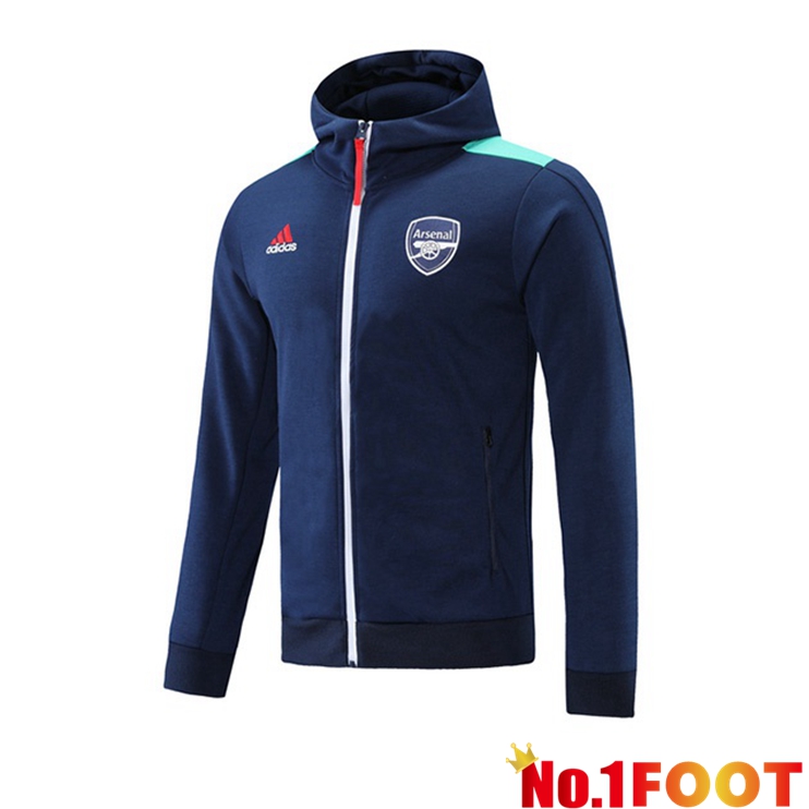 Arsenal Training Jacket Hoodie Blue Royal 2021/2022