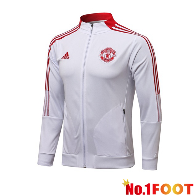 Manchester United Training Jacket White 2021/2022