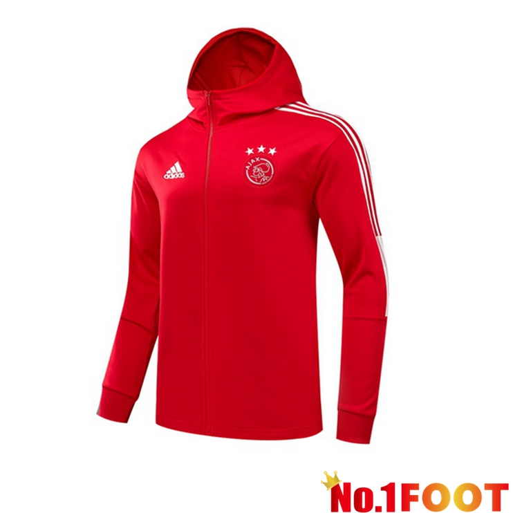 AFC Ajax Training Jacket Hoodie Red 2021/2022