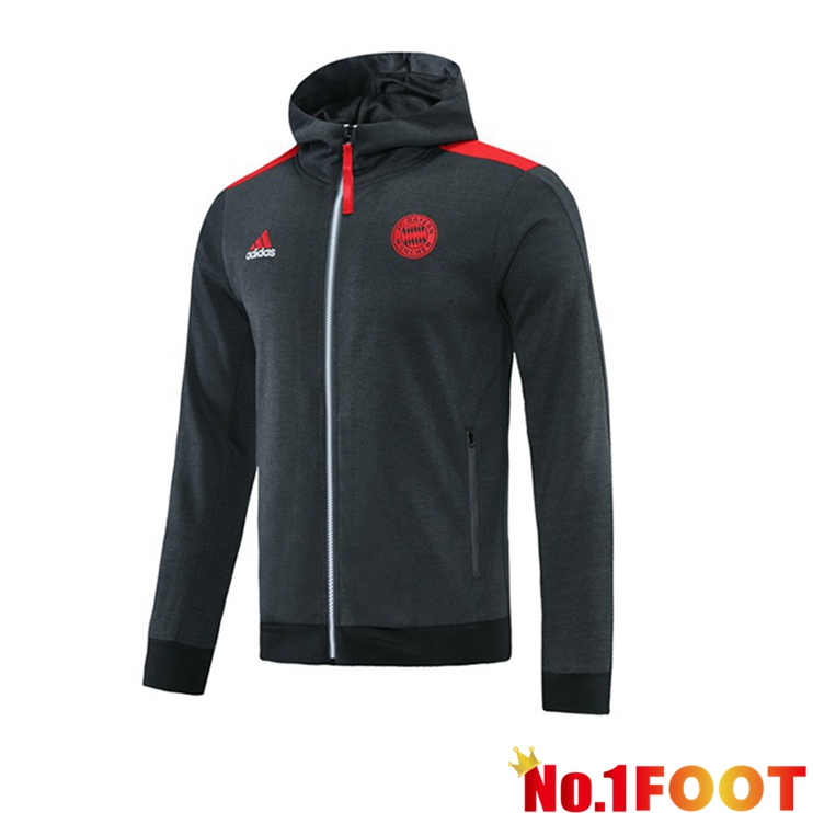 Bayern Munich Training Jacket Hoodie Grey 2021/2022