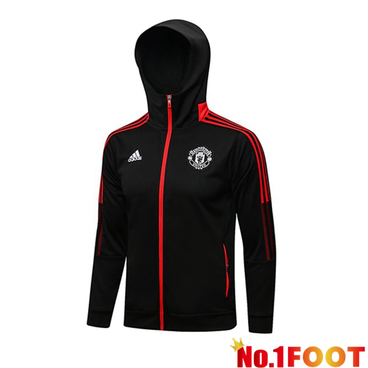 Manchester United Training Jacket Hoodie Black 2021/2022