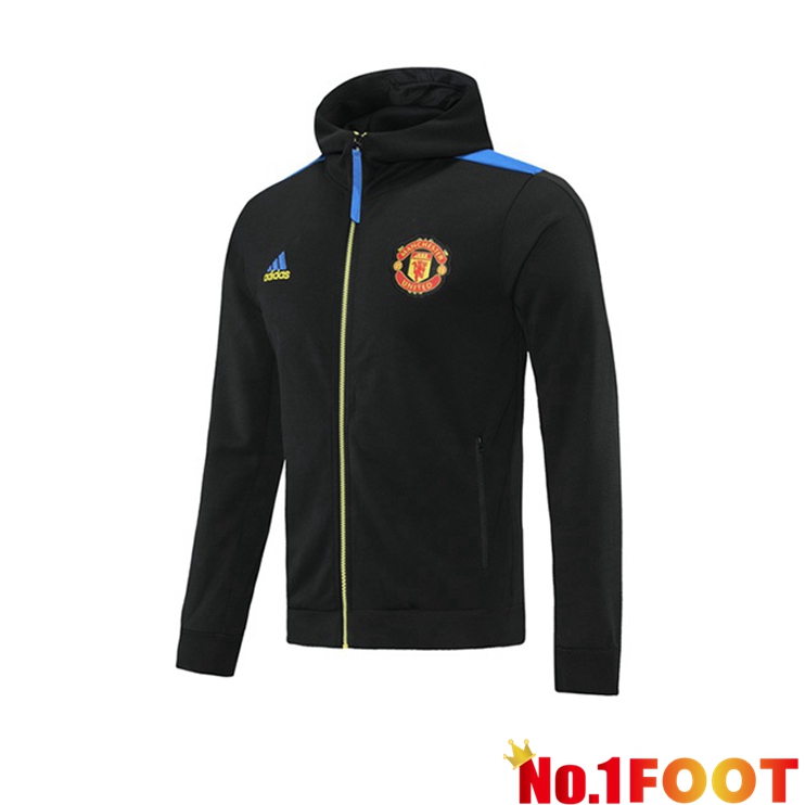 Manchester United Training Jacket Hoodie Black 2021/2022