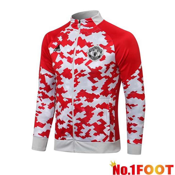 Manchester United Training Jacket Red White 2021/2022