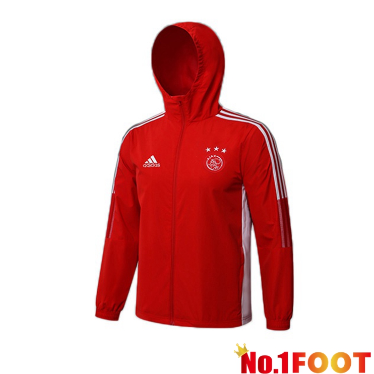 AFC Ajax Training Jacket Hoodie Red 2021/2022