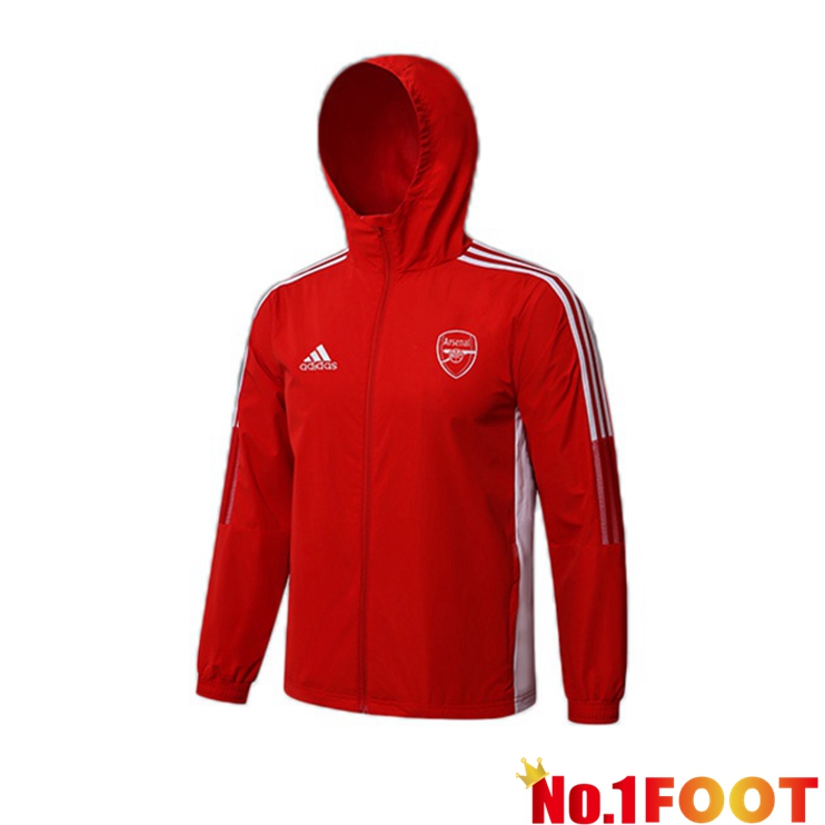 Arsenal Training Jacket Hoodie Red 2021/2022