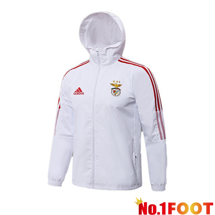 S.L Benfica Training Jacket Hoodie White 2021/2022