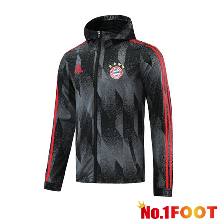 Bayern Munich Training Jacket Windbreaker Black Grey 2021/2022