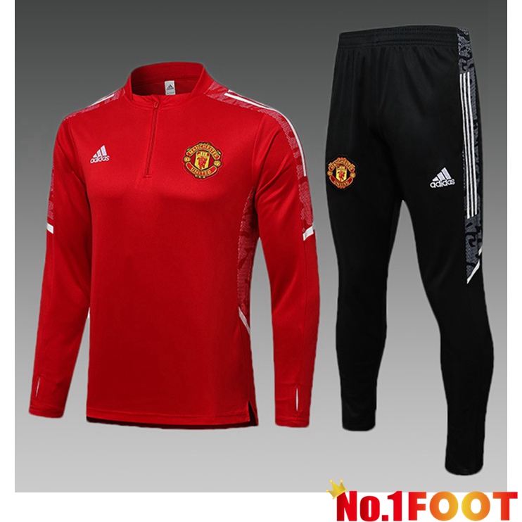 Manchester United Kids Training Tracksuit Red 2021/2022