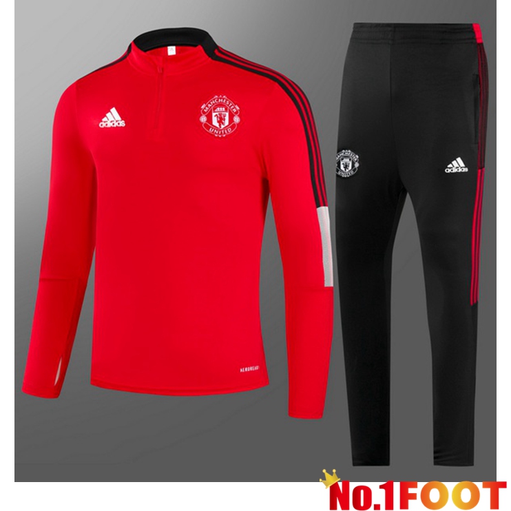 Manchester United Kids Training Tracksuit Red 2021/2022