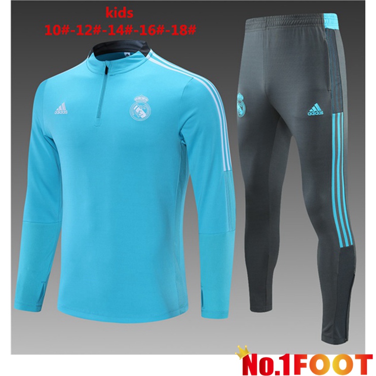 Real Madrid Kids Training Tracksuit Blue 2021/2022