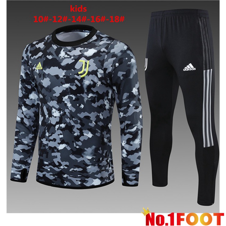 Juventus Kids Training Tracksuit Black Grey 2021/2022