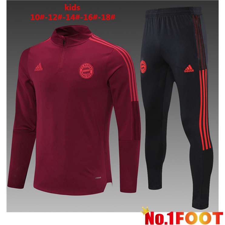 Bayern Munich Kids Training Tracksuit Red 2021/2022