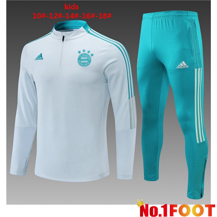 Bayern Munich Kids Training Tracksuit Grey 2021/2022