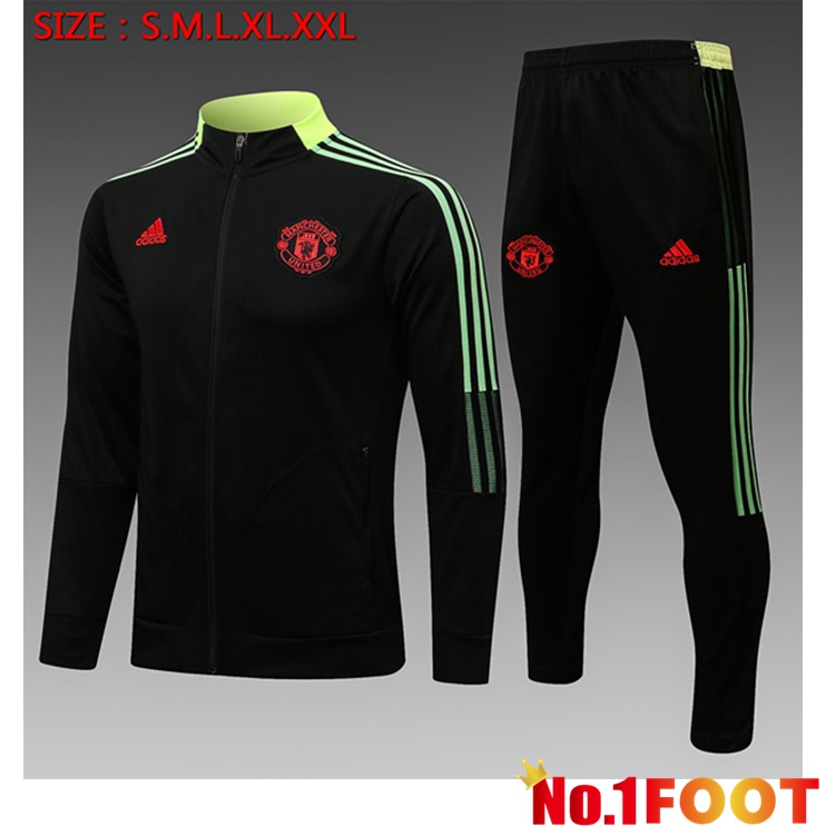 Manchester United Kids Training Tracksuit Black 2021/2022