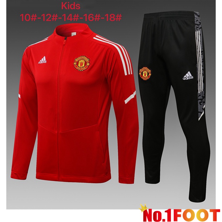 Manchester United Kids Training Tracksuit Red 2021/2022