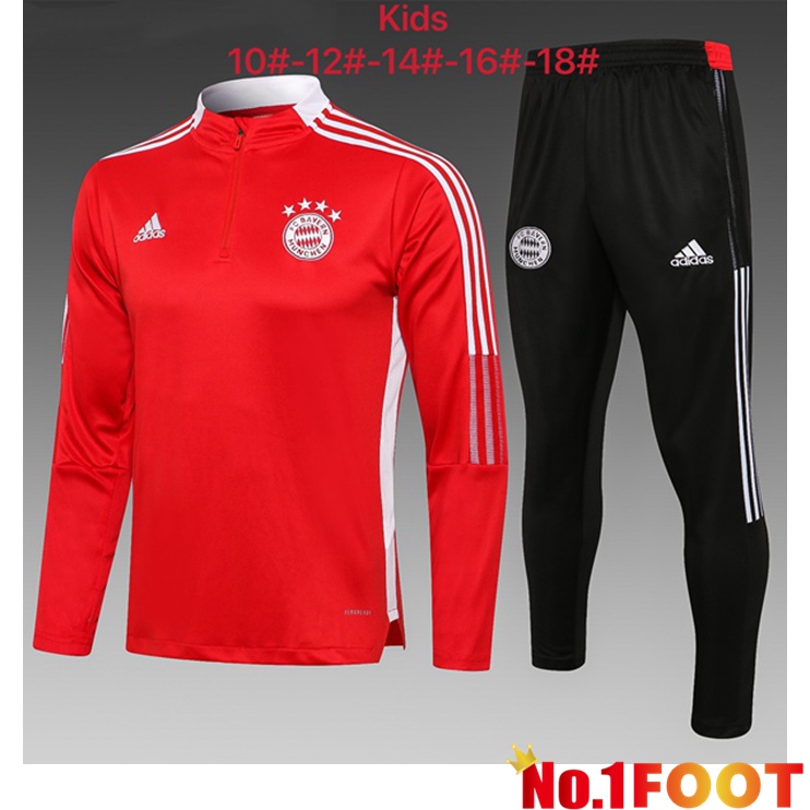 Bayern Munich Kids Training Tracksuit Red 2021/2022