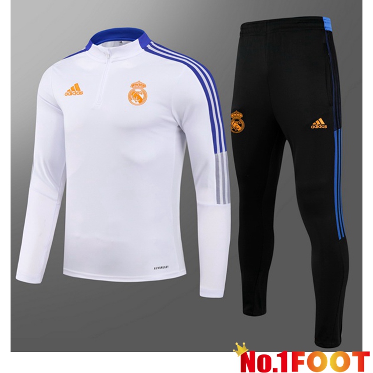 Real Madrid Kids Training Tracksuit White 2021/2022