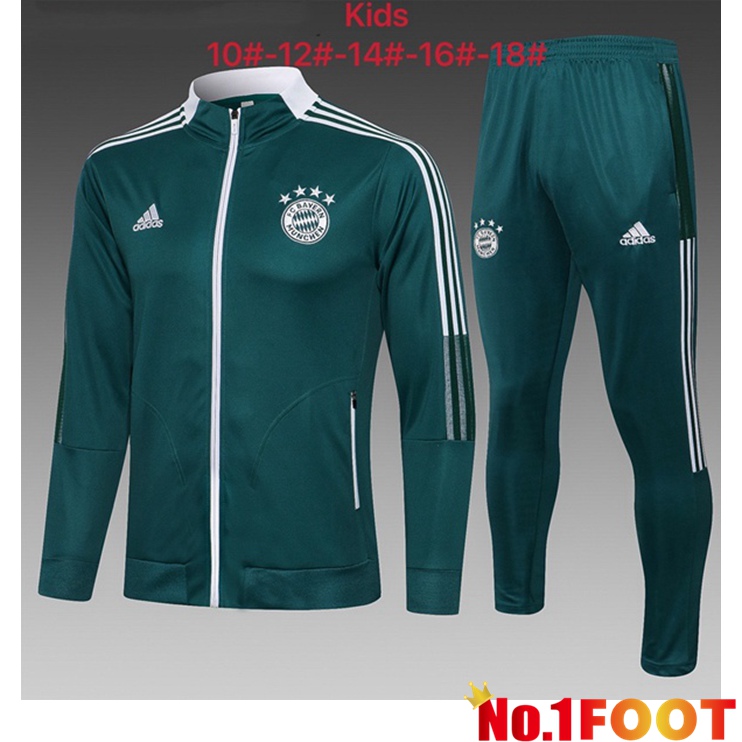 Bayern Munich Kids Training Tracksuit Green 2021/2022