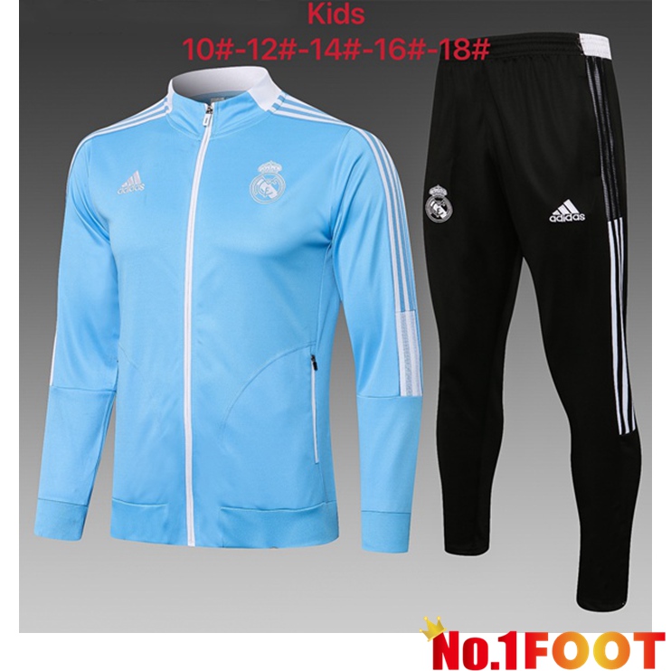 Real Madrid Kids Training Tracksuit Blue 2021/2022